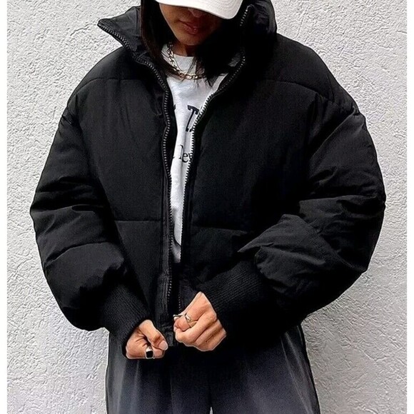 ZCSIA Women's Winter jacket Size Small Navy Color Baggy Puffer Short - Picture 15 of 16